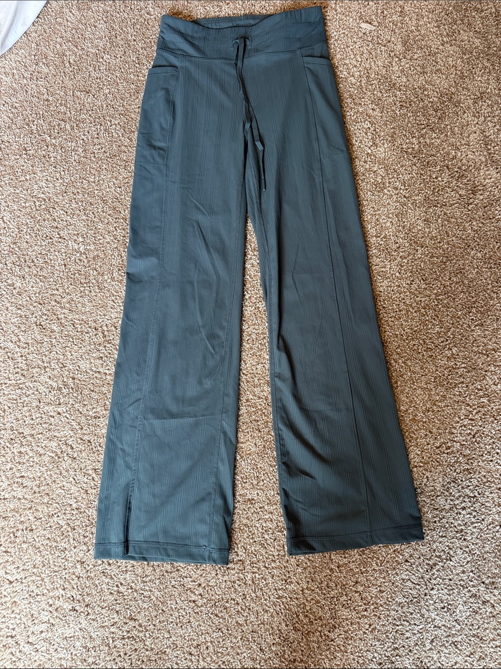 Wide-Leg Drawstring Lounge Pants in Deep Teal